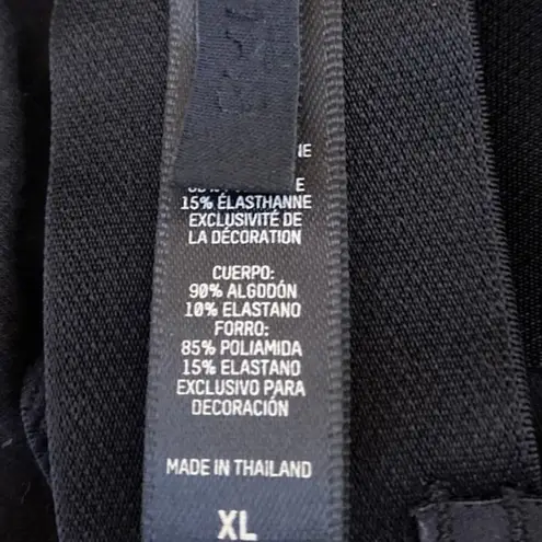 SKIMS Women's Black Sleeveless Plunge Neck Cami Bralette Crop Tank Top Size XL