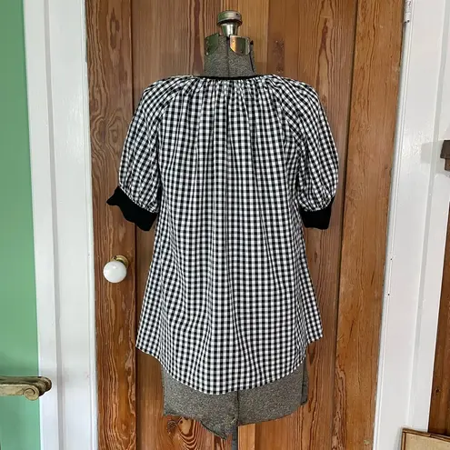 Tuckernuck Pomander Place Black & White Gingham Short Sleeve Top