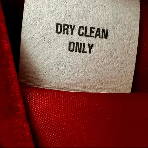 Joan Vass Women Sz 0 Red Velvet Two Button Blazer Holiday Evening Wear Luxury