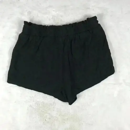 AERO Linen Blend Black Shorts Size Large