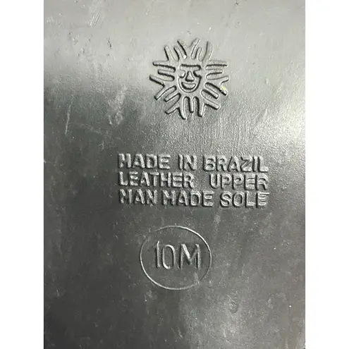 Womans Westies Lace Up Shoes 10 M Black Pointed Toe Stacked Heel