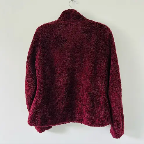 Pendleton Burgundy Full Zip High Neck Sherpa Jacket S