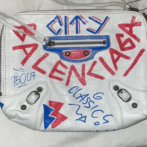 Balenciaga Agneau Classic Graffiti Reported Bag