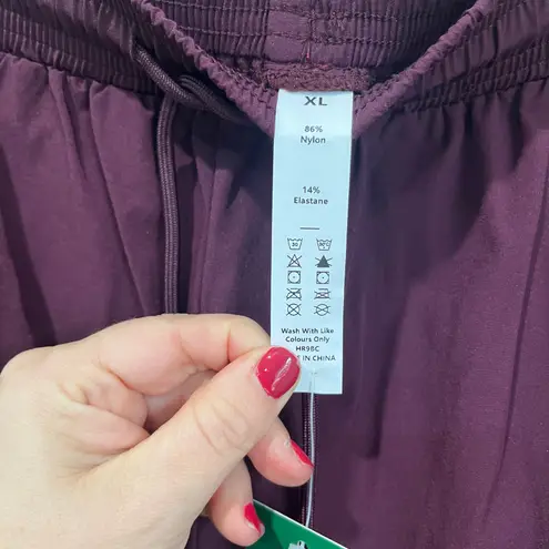 Halara Mid Rise Drawstring Cargo Joggers NWT Black Pocket Casual Pants XL