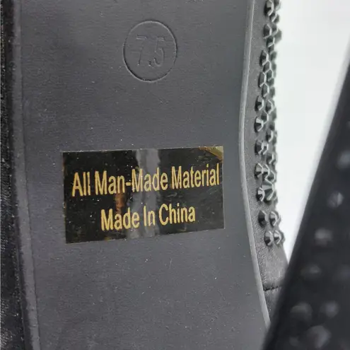 Bella Luna Rhinestone Platform Pumps Womens 7.5 Black Stiletto Heels Shoes Party