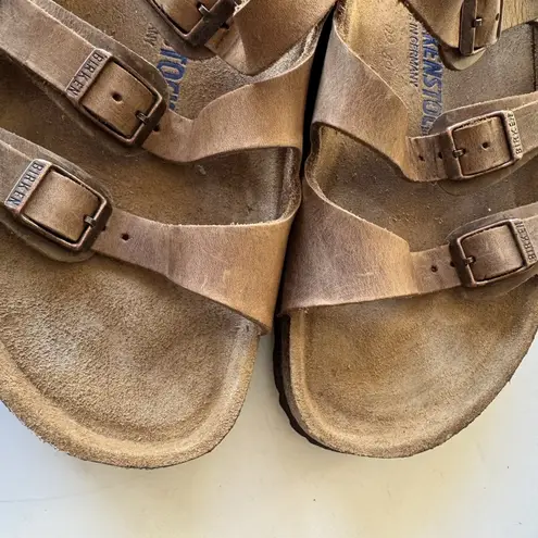 Birkenstock  Florida Soft Footbed Birkibuc Mocha Sandals Womens 11 Mens 9 Slip On