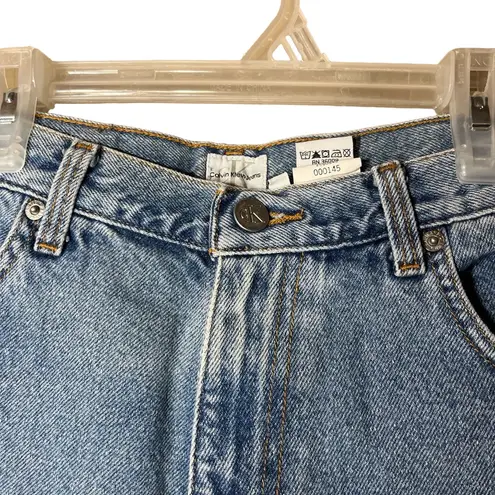 Calvin Klein Jeans Womens Size 12 Stone washed High Rise Cuffed 90s Denim Shorts