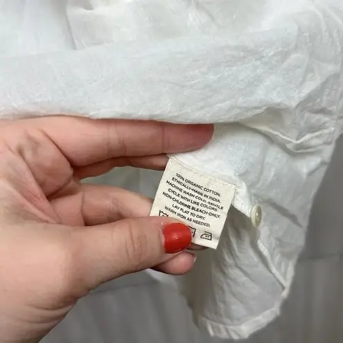 Mate the Label Laude The Label Womens Dress Small Victorian Cotton Gauze Smocked Ivory Smock