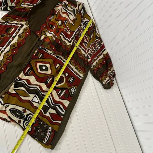 Black Magic Women’s Green Print Toggle Kimono Cardigan Plus Size Size undefined