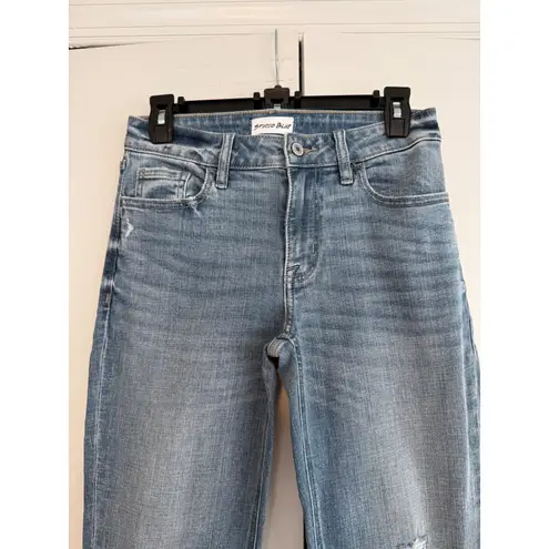 Studio Blue Women's Distressed Denim Straight Leg Jeans Size 28