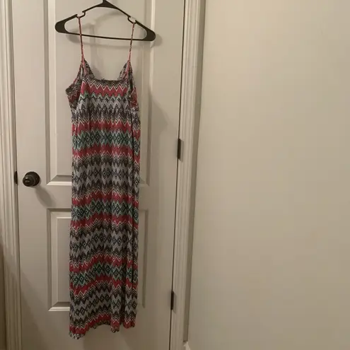 Women's Geometric Print Sleeveless Camisole Dress Size Unknown Pink