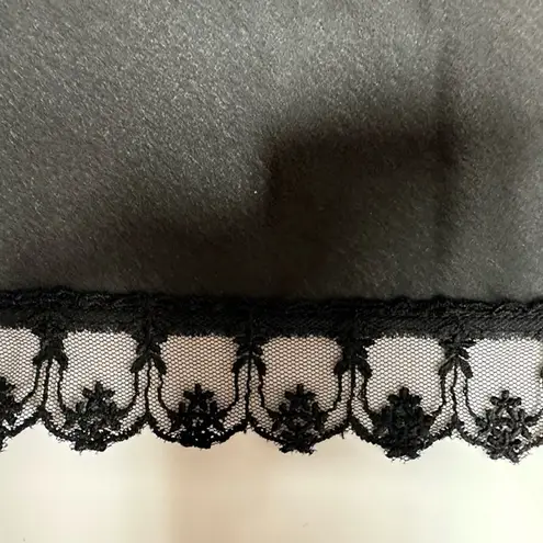 Wondermaid Half Slip Skirt Black Maxi Lingerie Beautiful Lace Detailing Size S