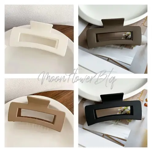 Large 4” Hair Clip Set Black