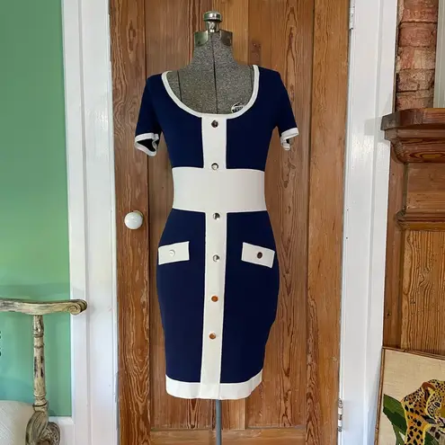 Alexia Admor Serenity Scoopneck Colorblock Knit Dress - Size Small