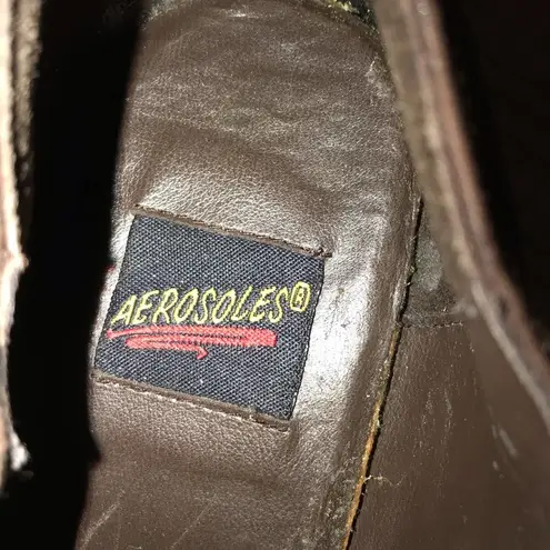 Aerosoles DARK BROWN SLIDE ON STRETCH ANKLE BOOTS SIZE 8.5