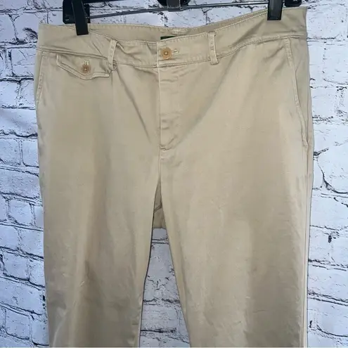 Ralph Lauren Lauren  Cropped Style Khaki Pants Size 12