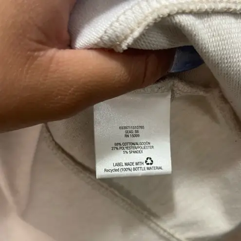 Laura Scott Zip Up Sweater Large tan cream