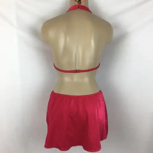 Athena Red Skirted Halter Bikini 2 Piece Swimsuit 10