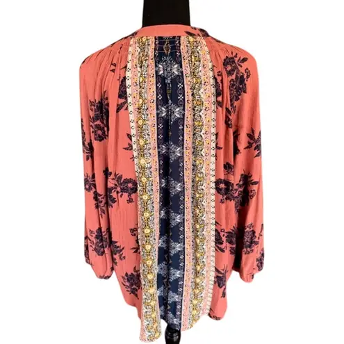 Mason & Belle Boho Floral Peasant Festival Top – Size Large