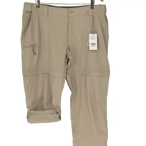 Bass Pro Shops Bass Pro Women's Peyote Ultimate Angler Convertible Pants Beige Size 18 NWT