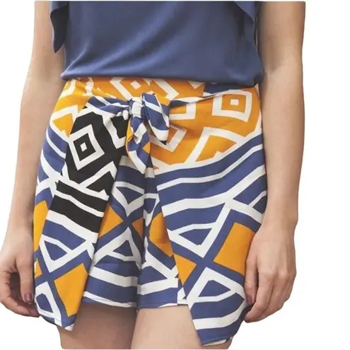 Ella Moss NWT! Sarong Printed Luanda Front Tie Shorts Skort - Size Large