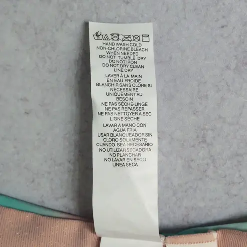 NWT Citrus Tie Dye Blue Pink Yellow Peach Ruched Waistband Swim Boy Shorts Large