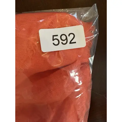 Krisa Coral linen tiered mini skirt Size Small NEW pink Peach Elastic Waist