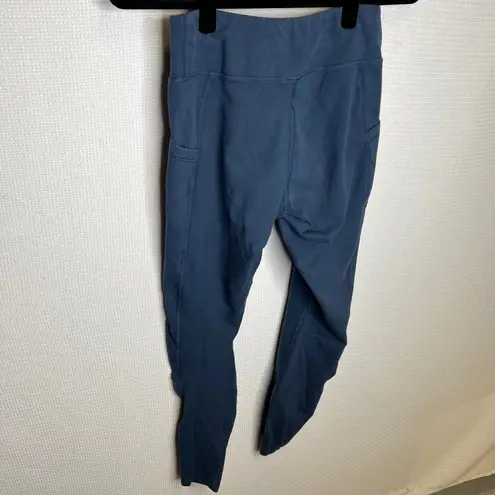 Pact Organic Cotton Elastane Pocket Leggings Blue Size Medium Natural