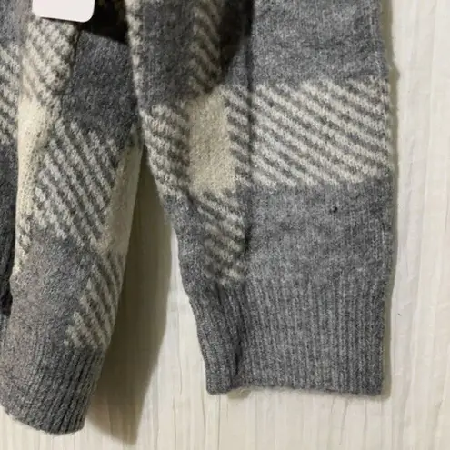 Olivia Sky Plaid Print Cowl Neck Cozy Sweater New Size Medium