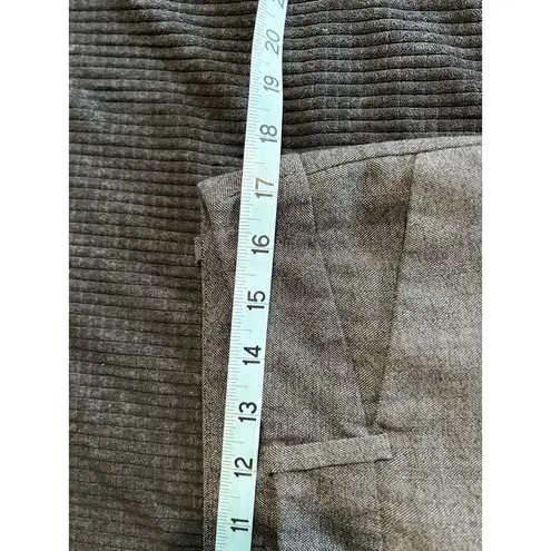 Mossimo Dark Gray Flat Front Dress Pants Size 12 Mid Rise Pocket Zip/Slide Clip