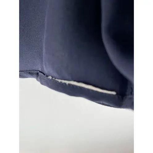 Giorgio Armani Made in Italy Navy Silk Blouse Luxury minimalist button-down