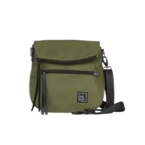 NWT IHKWIP Foldover Saddle Crossbody Bag Water Repellent Military Olive Green