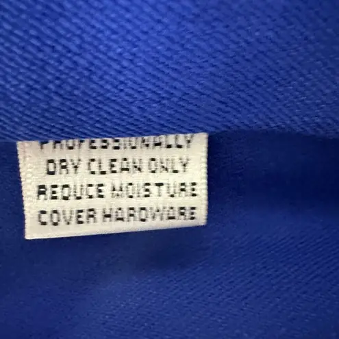 St. John Sport Essentials Royal Blue Full Zip Cropped Drawstring Waist Jacket 6