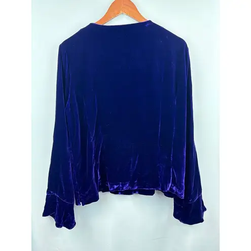 Coldwater Creek Women’s Large Purple Velvet Long Sleeve Jacket