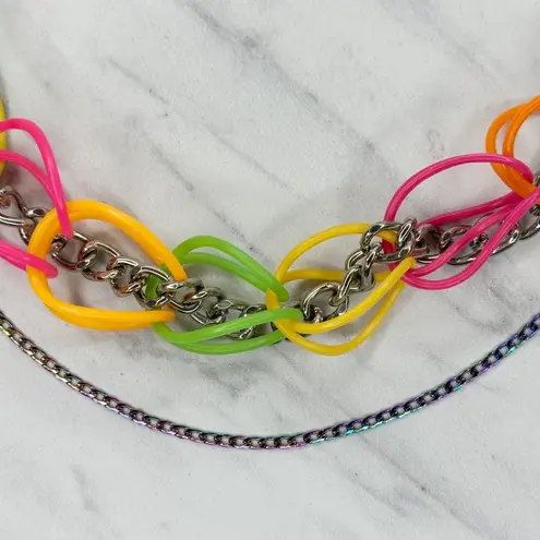 Rainbow Multi Strand Chain Pants Chain Wallet Chain 19" Chunky ✨