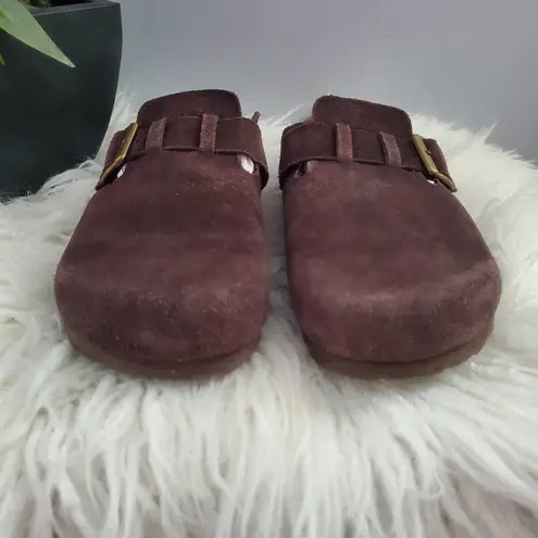 Mountain Sole Brown Leather Slide-On Clogs 9M