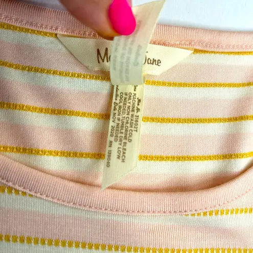 Matilda Jane Womens Sz Medium Peplum Top Dream Chasers True Friend pink/yellow
