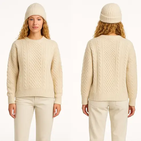 L. L. Bean Vintage Irish Fisherman Pure Wool Sweater EUC Size L F225 Size L