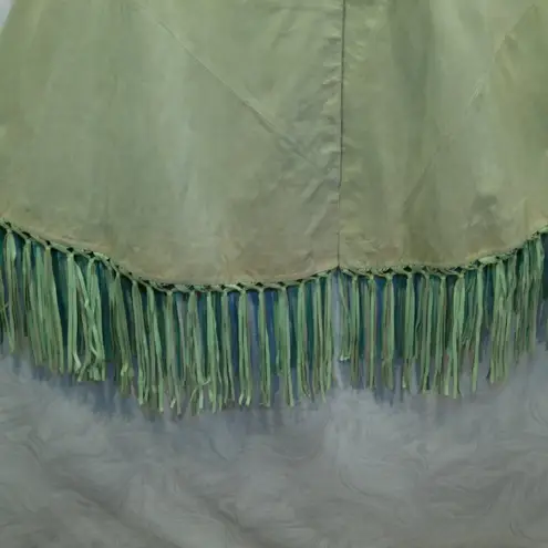 Terry Lewis | Boho 100% Leather Suede Fringe Cape Poncho Jacket One Size