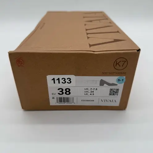 Vivaia Melody Pro Square Toe Chunky Heel Old Money Knit Comfort Black Ivory 7