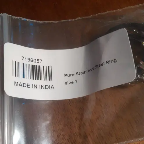 Multi Gemstone Stainless Steel Ring (Size 7)