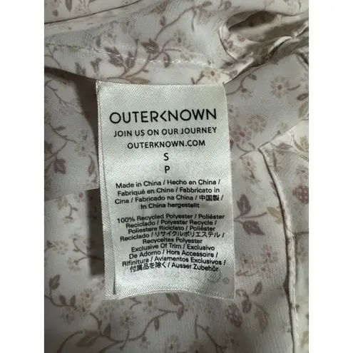 Outerknown “Poet” Blouse in Salt Mariquita (Floral + Ladybug Print) – Size Small