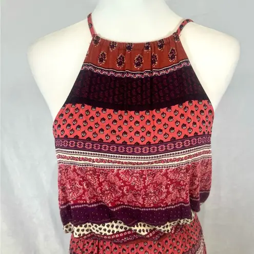 American Eagle Soft & Sexy high neck boho maxi dress size large