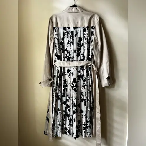 Jason Wu NEW | Floral Print Chiffonpaneled Cotton Gabardine Trench Coat