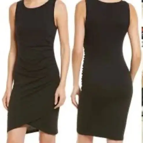 Treasure & Bond Ruched Side Sleeveless Dress Black 1x NWT