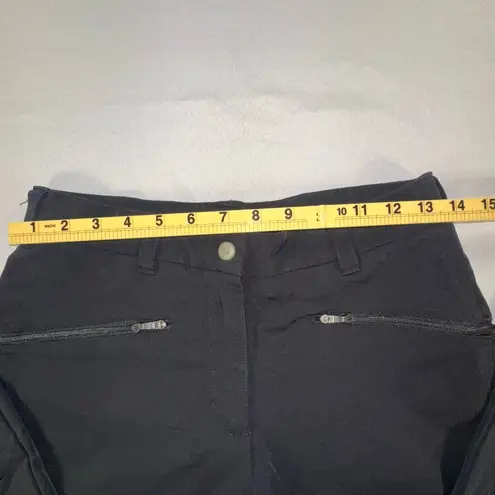 Moonstone Pants Womens Small Black Stretch Straight Leg Zip Ankles Performance