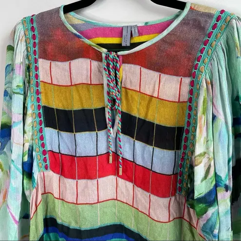 Anthropologie  blank elouera boho peasant printed blouse‎ size XS - Image 5