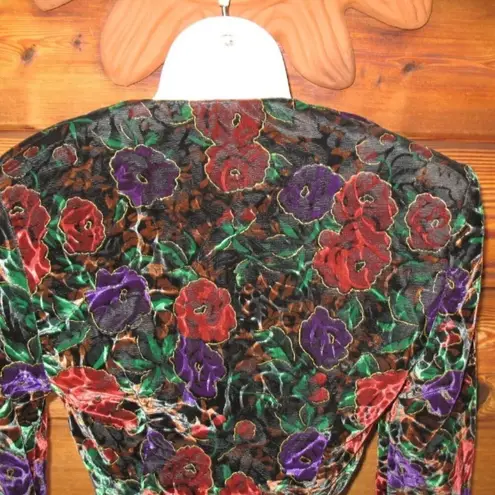 Vintage Velvet Bralette Cropped Jacket Purple