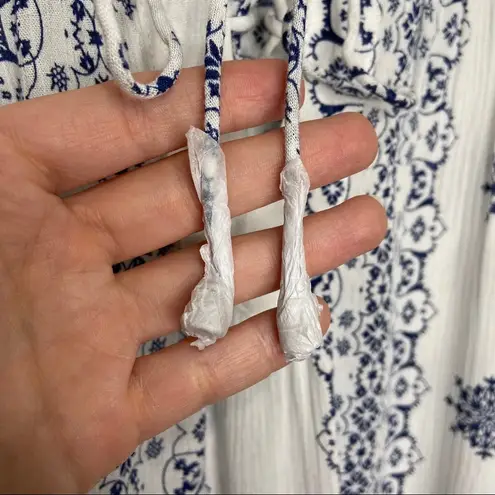 Heartloom Abri Lace Up Tank Top in Mykonos Print