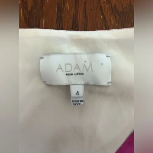 Adam Adam Lippes pink purple ombré dip dye v neck dress with pockets size 4